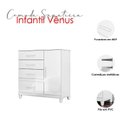 Ver imagem 4 de Cômoda Sapateira Infantil Vênus Branco Flex com Pés - Moval