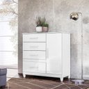 Ver imagem 6 de Cômoda Sapateira Infantil Vênus Branco Flex com Pés - Moval