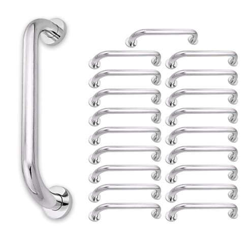 Alca de Apoio Barra Inox 30cm Kit 19 Uni Banheiro Cadeirante Idoso Deficiente Gestante Acessibilidad