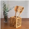 Porta Utensílios Vazado de Bambu 13cm -oikos - 4