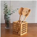 Ver imagem 4 de Porta Utensílios Vazado de Bambu 13cm -oikos