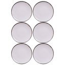 Ver imagem 1 de Jogo 6 Pratos Sobremesa Tramontina Canyon 21cm em Porcelana Decorada Cozinha Servir Tortas Doces