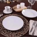 Ver imagem 2 de Jogo 6 Pratos Sobremesa Tramontina Canyon 21cm em Porcelana Decorada Cozinha Servir Tortas Doces