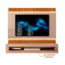 Painel TV 100% MDF Ripado Até 65 Polegadas Griz Carvalho Nobre Khado Shop JM - 2