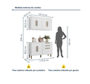 Ver imagem 4 de Cozinha Lorena 7 Portas 2 Gavetas Kaiki Móveis - Branco