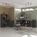 Ver imagem 1 de Conjunto Escritório Home Office 4 Peças Mity A06 Preto - Mpozenato