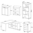Ver mais imagens de Conjunto Escritório Home Office 4 Peças Mity A06 Preto - Mpozenato