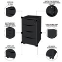 Ver imagem 4 de Conjunto Escritório Home Office 4 Peças Mity A06 Preto - Mpozenato