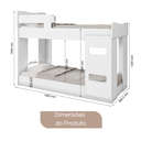 Ver imagem 5 de Beliche Montessorina com Grade de Proteção Escada Mdf Eloa