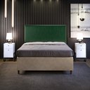Ver imagem 2 de Cabeceira Box Casal King Com Tachas 195 cm Vicenza L02 Facto Verde Musgo - Lyam Decor