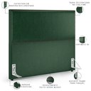 Ver imagem 4 de Cabeceira Box Casal King Com Tachas 195 cm Vicenza L02 Facto Verde Musgo - Lyam Decor