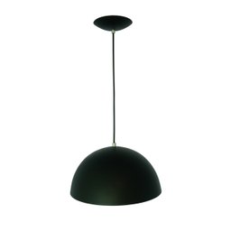 Lustre Pendente Meia Lua 30 cm Alumínio Preto Com Cobre - 2