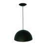 Lustre Pendente Meia Lua 30 cm Alumínio Preto Com Cobre - 2