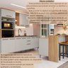 Cozinha Modulada Completa 8 Peças com Cristaleira 15 Portas 2 Gavetas com Bancada Isabelle - 13