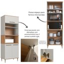 Ver imagem 7 de Cozinha Modulada Completa 8 Peças com Cristaleira 15 Portas 2 Gavetas com Bancada Isabelle