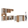 Cozinha Modulada Completa 8 Peças com Cristaleira 15 Portas 2 Gavetas com Bancada Isabelle - 5