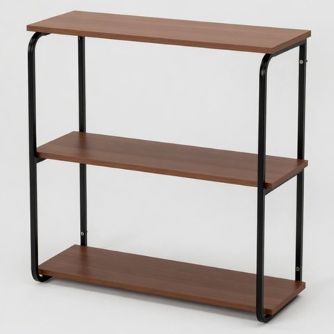 Estante Nicho Suspenso 3 Prateleiras Estilo Industrial 68x68 Castaine/Preto