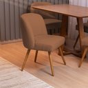 Ver imagem 2 de Cadeira de Jantar Cléo Pés Palito Linho Terracota - Nexta Casa