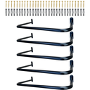 Ver imagem 2 de Kit 5 Araras 60cm Fixas de Parede Aço Organização de Roupas Closets Lojas Suporte Reforçado