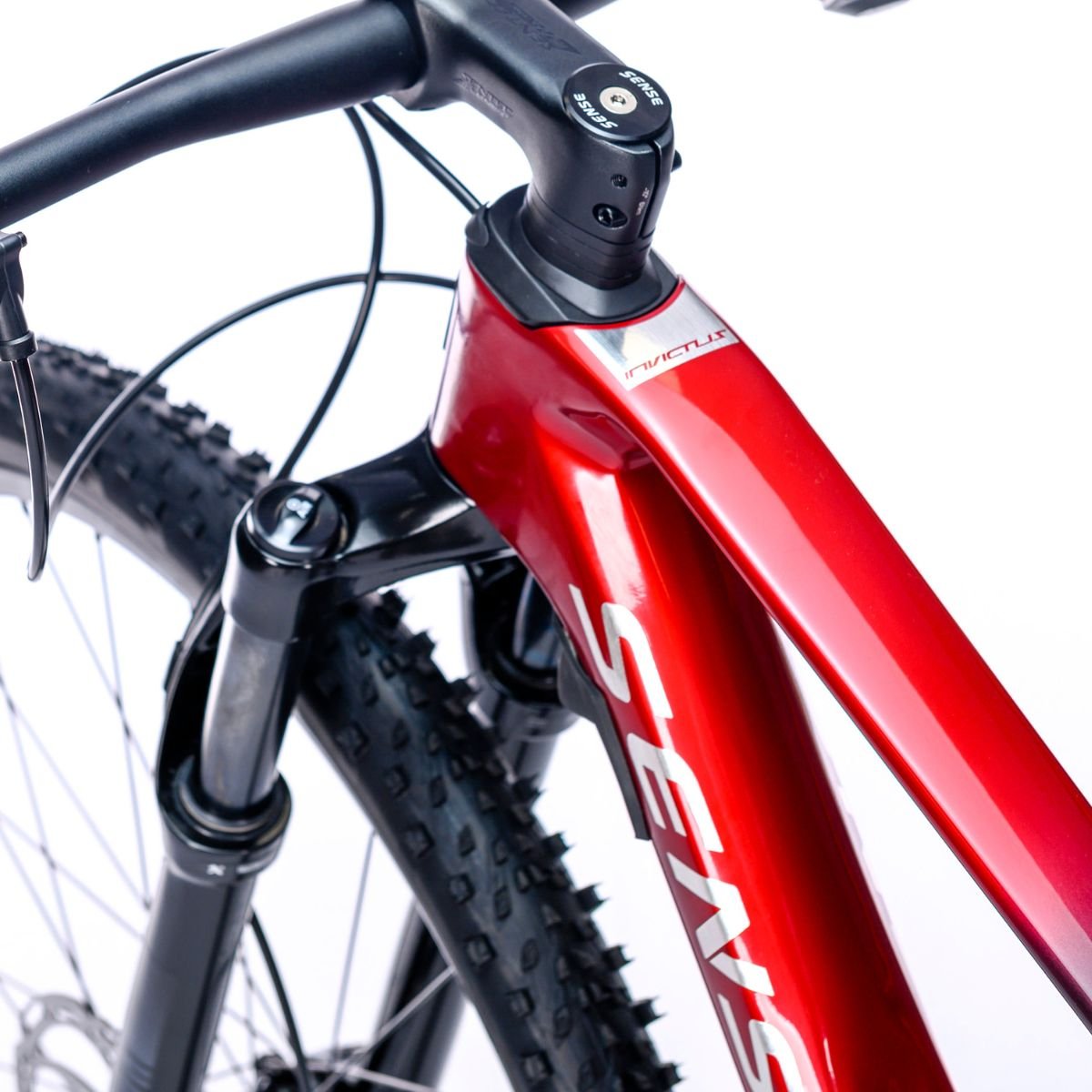 Bicicleta Full Sense Invictus Sport Carbono Shimano Cues:vermelho+preto/17 - 8