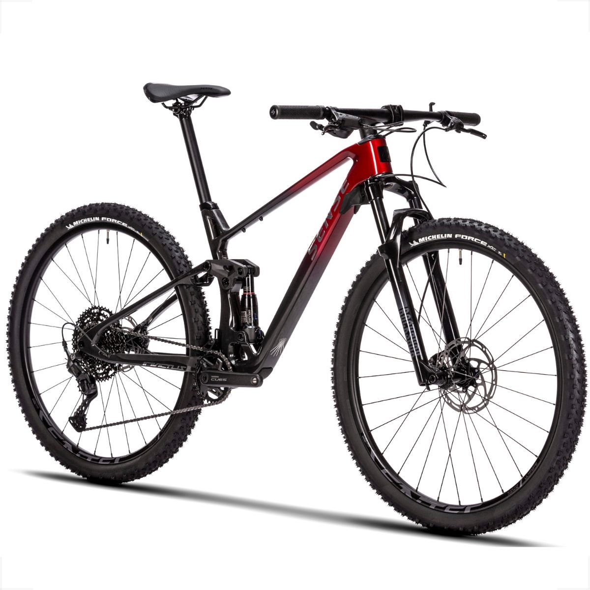 Bicicleta Full Sense Invictus Sport Carbono Shimano Cues:vermelho+preto/17 - 1