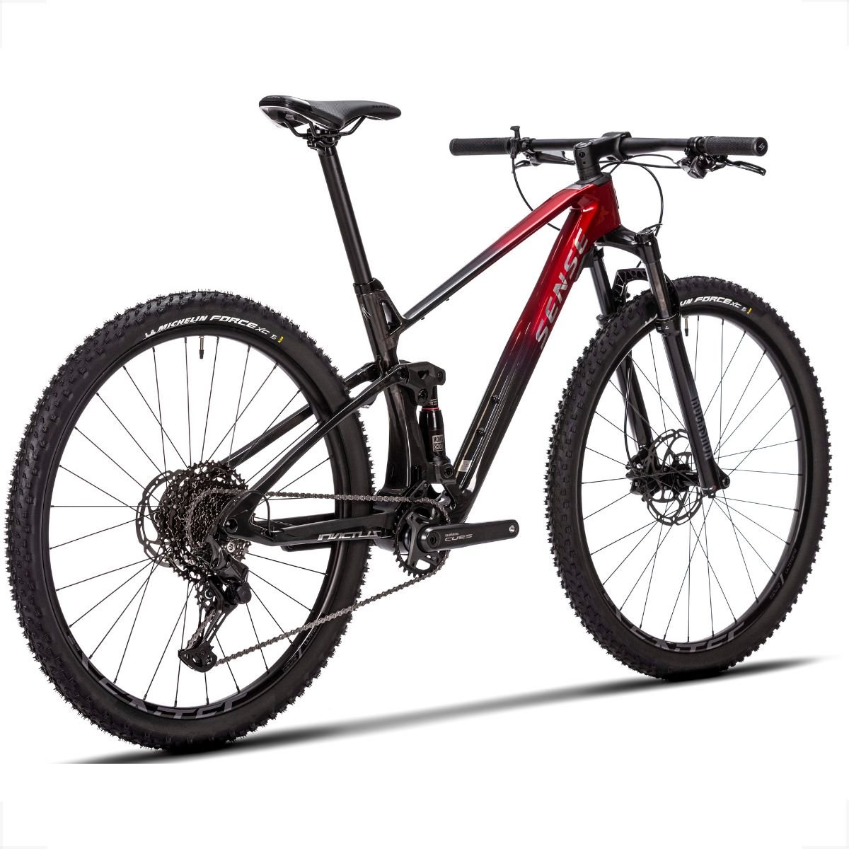Bicicleta Full Sense Invictus Sport Carbono Shimano Cues:vermelho+preto/17 - 3