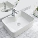 Ver imagem 1 de Kit Cuba Pia Louça Cerâmica Banheiro C/ Torneira e Válv S09