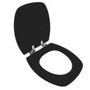 Ver imagem 2 de Assento Sanitário Poliéster para Louça Thema (incepa) Slow Close Cromado (reb. Oculto) Preto