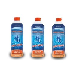 Kit 3 Algicidas para Piscina de Fibra e Vinil 1l - Cris Água - 1