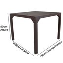 Ver imagem 3 de Mesa Quadrada Haiti 100cm com Tampo Ripado em Alumínio Trama Marrom
