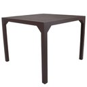 Ver imagem 1 de Mesa Quadrada Haiti 100cm com Tampo Ripado em Alumínio Trama Marrom