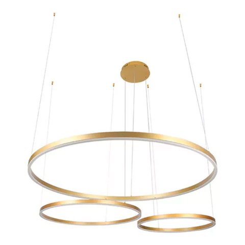 Luminária em LED Asthree 3 Anéis Moderno Luminária de Teto