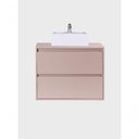 Ver imagem 2 de Gabinete para Banheiro com Cuba 80cm Mdf Rosa Dubai - On Móveis
