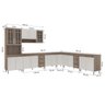 Cozinha Completa Fidelita Paris Modulada 7 Peças 600 Cm 16 Portas 6 Gavetas Com Tampo Nogal Salinas - 4