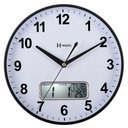 Ver imagem 1 de Relógio de Parede Termômetro e Calendário Branco e Preto Herweg 460034 Único