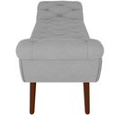 Ver mais imagens de Kit Cabeceira Cama Box Casal 140cm Madrid com Puff Recamier Santorini Veludo Cinza