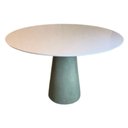 Ver imagem 1 de Mesa De Jantar Cone 120 Cm Cimento Queimado Branco
