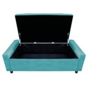 Ver imagem 5 de Kit Cabeceira e Calçadeira Baú Solteiro Everest P02 90 cm para cama Box Suede - ADJ Decor KIT CABECE