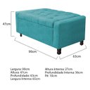 Ver imagem 7 de Kit Cabeceira e Calçadeira Baú Solteiro Everest P02 90 cm para cama Box Suede - ADJ Decor KIT CABECE