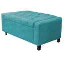 Ver imagem 3 de Kit Cabeceira e Calçadeira Baú Solteiro Everest P02 90 cm para cama Box Suede - ADJ Decor KIT CABECE