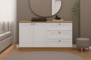 Ver imagem 4 de Kit Cômoda com Armário Provençal Mdf Infinity Savana/branco