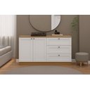 Ver imagem 4 de Kit Cômoda com Armário Provençal Mdf Infinity Savana/branco