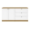 Ver imagem 1 de Kit Cômoda com Armário Provençal Mdf Infinity Savana/branco