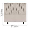 Ver imagem 3 de Cabeceira Estofada Cama Box King Bélgica 195cm Courino Bege
