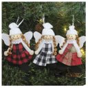 Ver imagem 1 de Kit 3 Enfeite Natalino Pendente para Árvore de Natal Anjo 15cm