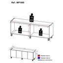 Ver imagem 3 de Rack para Tv até 50 Polegadas com 4 Portas e Rodízios Multimóveis Mp1069 Branco