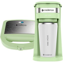 Kit Cadence Neo Mint Cafeteira e Sanduicheira - 127V - 1