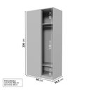 Ver imagem 3 de Guarda Roupa Modulado Linear 1 Porta Reflecta Jade CabeCasa MadeiraOriginals Cinza/Urbano