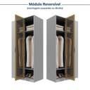 Ver mais imagens de Guarda Roupa Modulado Linear 1 Porta Reflecta Jade CabeCasa MadeiraOriginals Cinza/Urbano