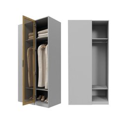 Guarda Roupa Linear 1 Porta Reflecta Jade CabeCasa MadeiraMadeira - 6